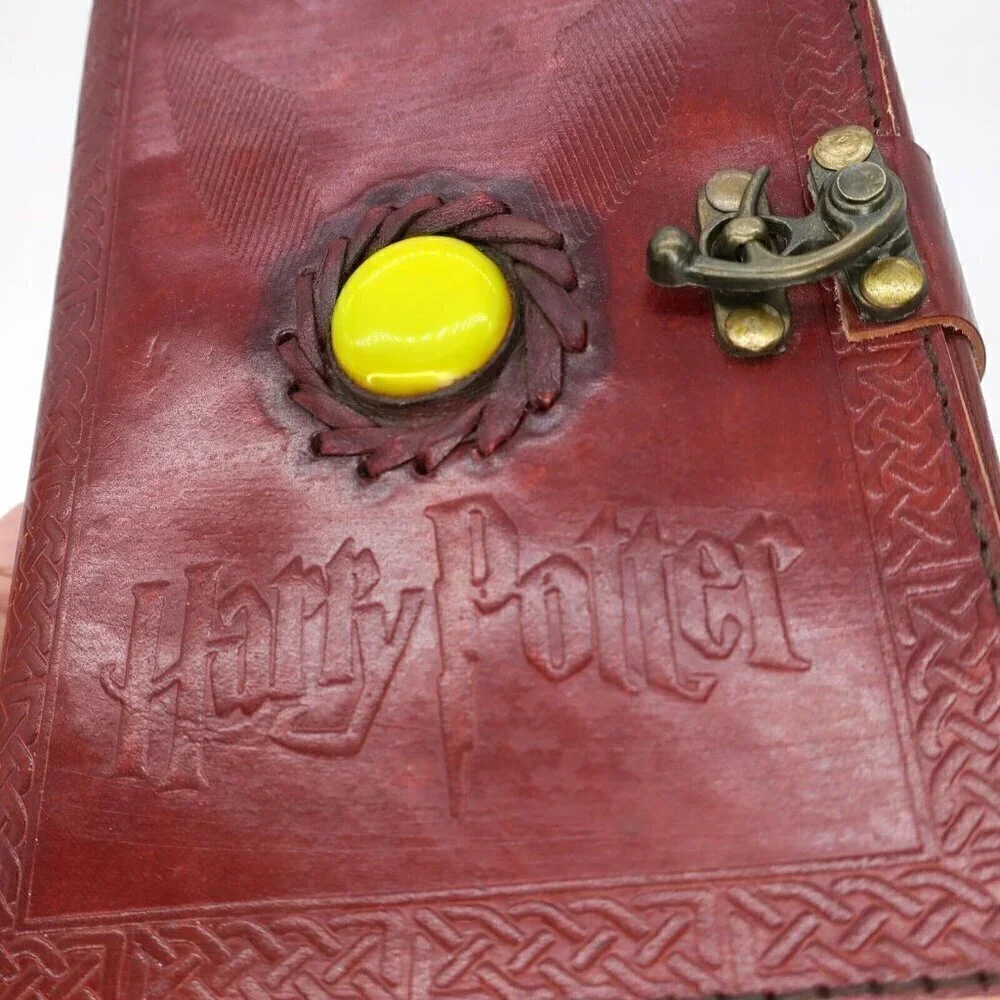 Vintage Harry Potter Phoenix Handcrafted Leather Hogwarts Journal Diary 7” x 5”